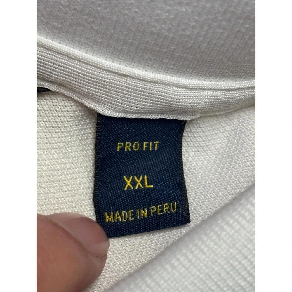 Ralph Lauren Polo Golf Performance White‎ Pro Fit XXL Pima Cotton Blend Mens